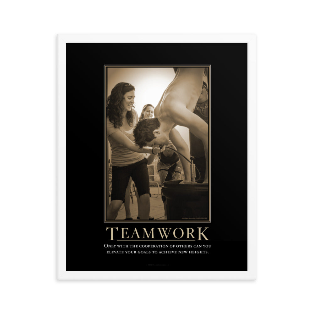 Teamwork Demotivational Framed Print
