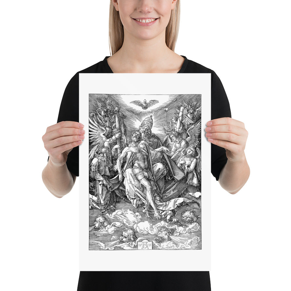 The Holy Trinity by Albrecht Durer Woodcut Reproduction Print