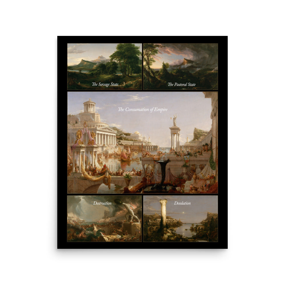 The Course of Empire Thomas Cole 5 Panel Art Poster