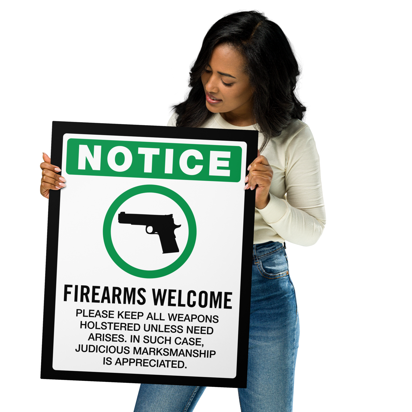 Firearms Welcome Metal Made in the USA Sign