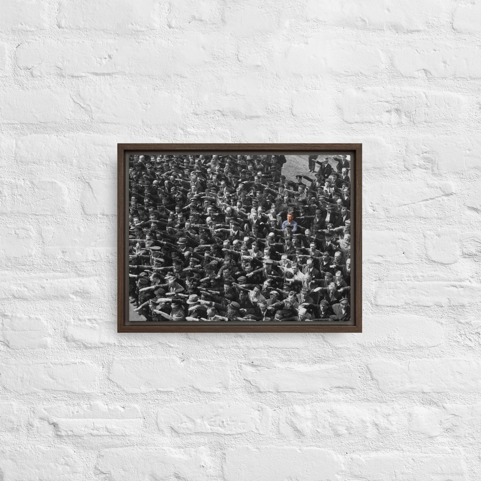 August Landmesser Courage Framed Canvas