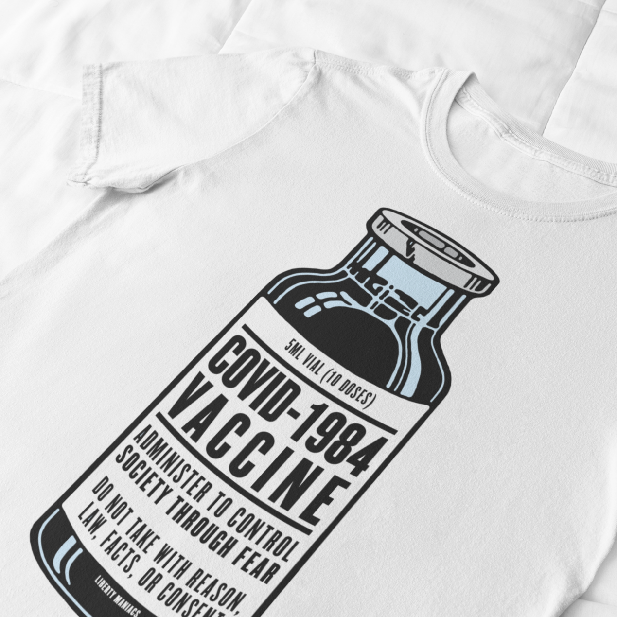 COVID 1984 Vile Vial Short-Sleeve Unisex T-Shirt