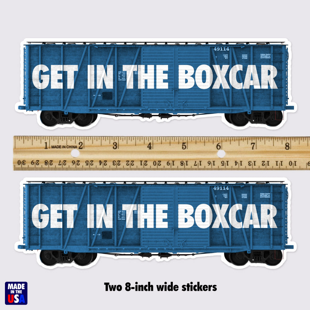 Get in the Boxcar Sticker sheet