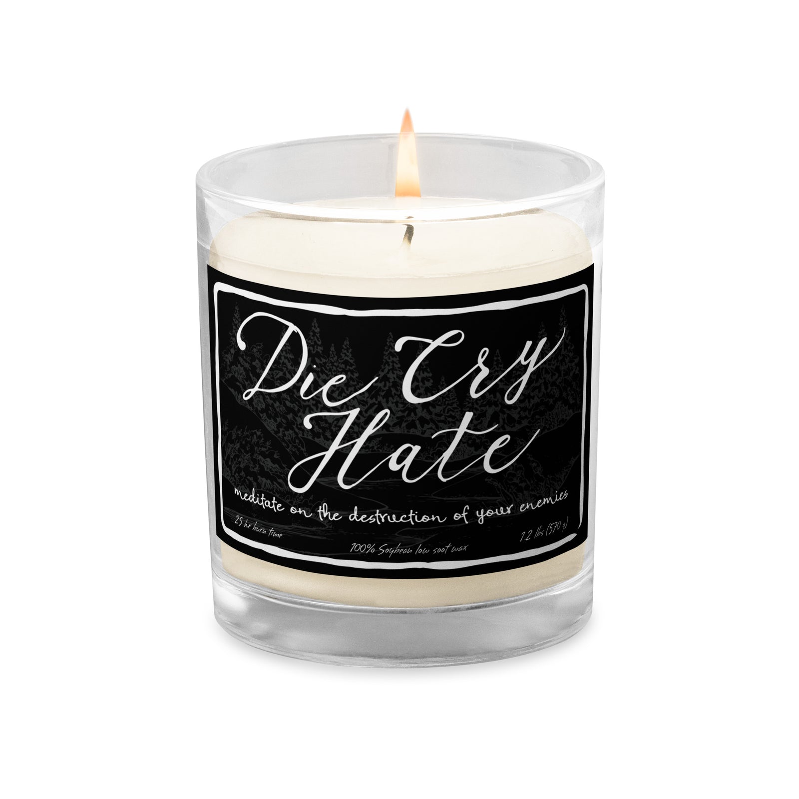 Anti-Live Laugh Love Glass Jar Candle