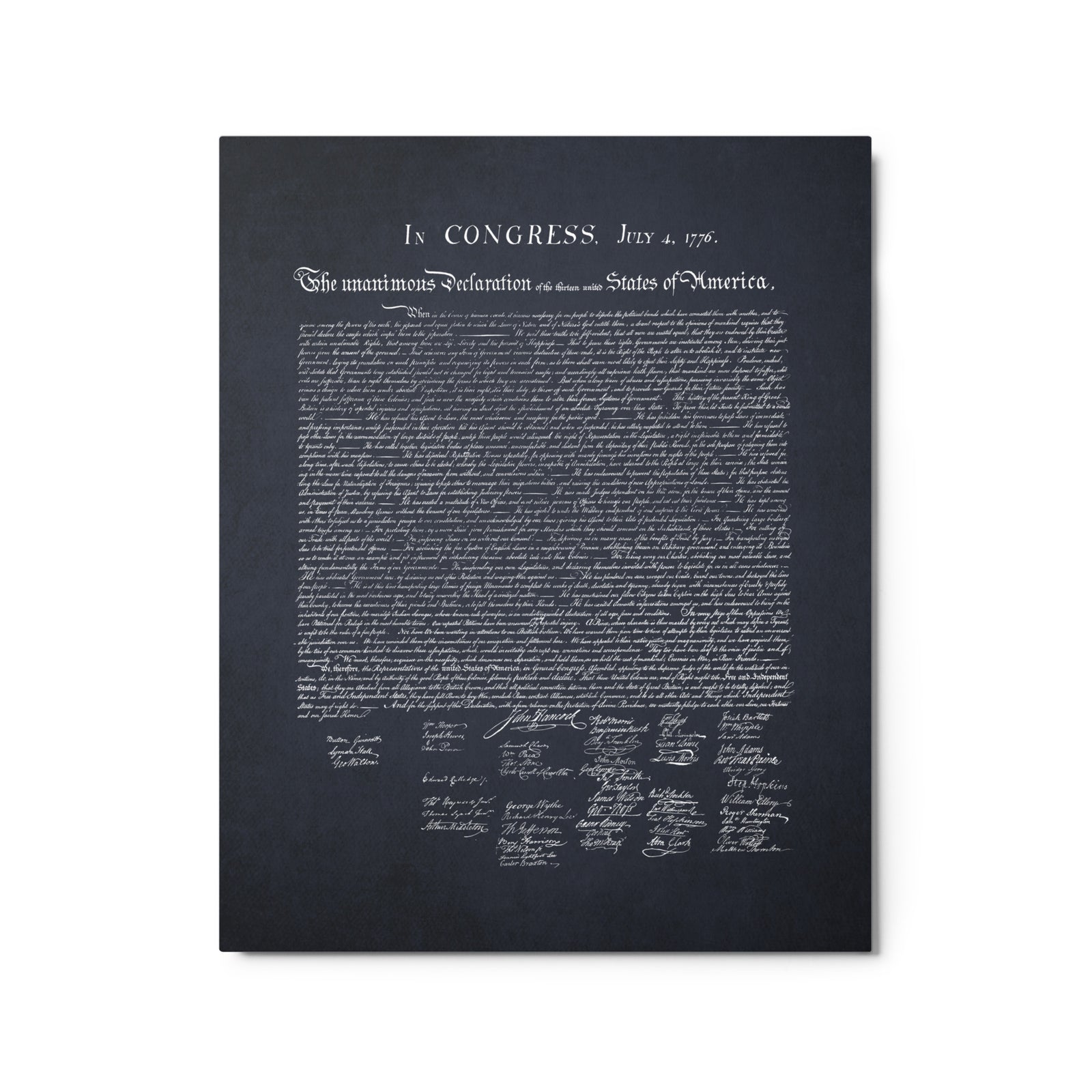 Declaration of Independence Metal Print