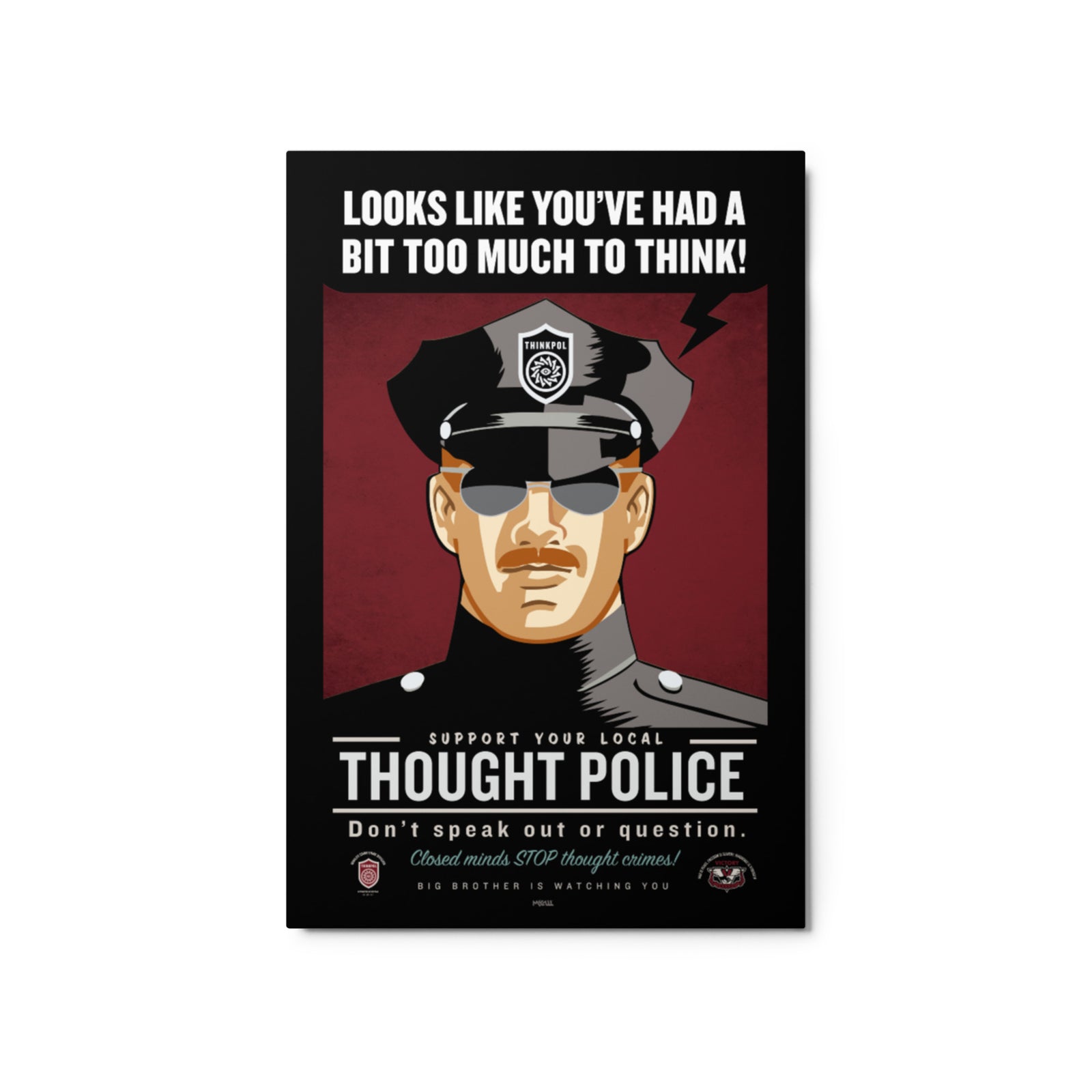 Looks like you've Had a Bit Too Much To Think Metal Print