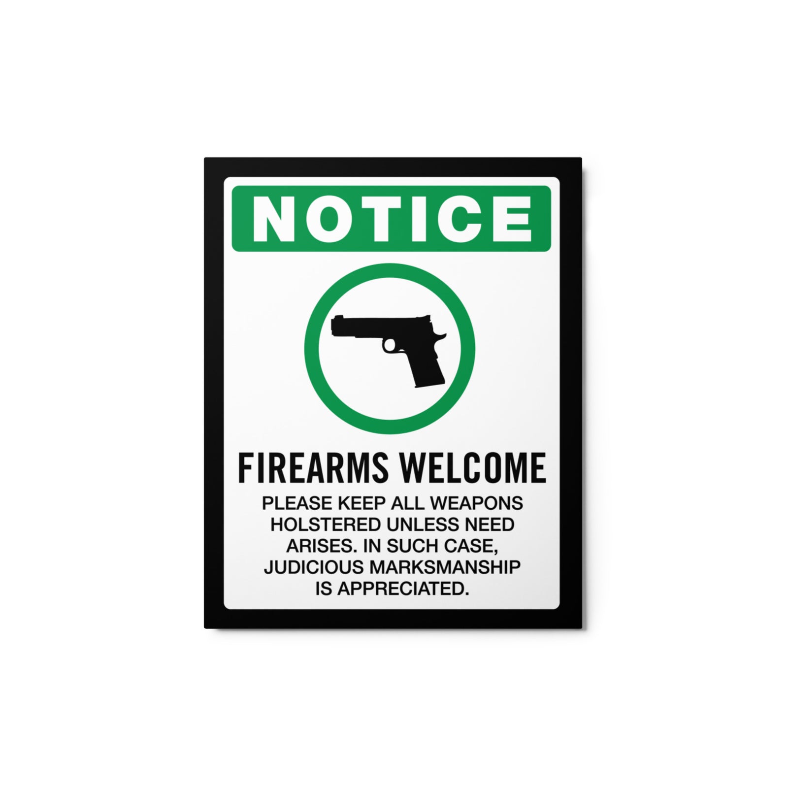 Firearms Welcome Metal Made in the USA Sign