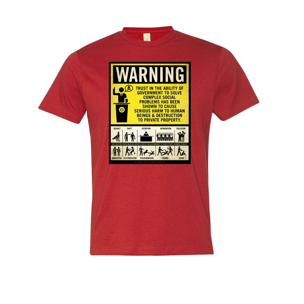 Government Warning Label Men's Graphic Tee