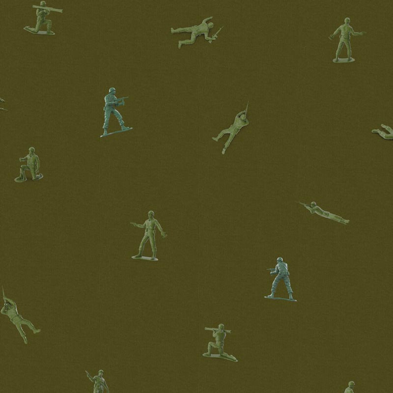 Little Green Army Men Pattern Men's Swim Trunks