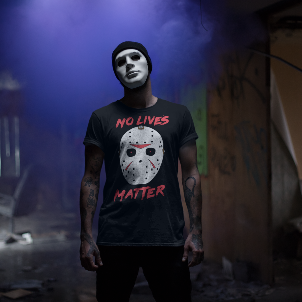 No Lives Matter Jason Mask Graphic Tee