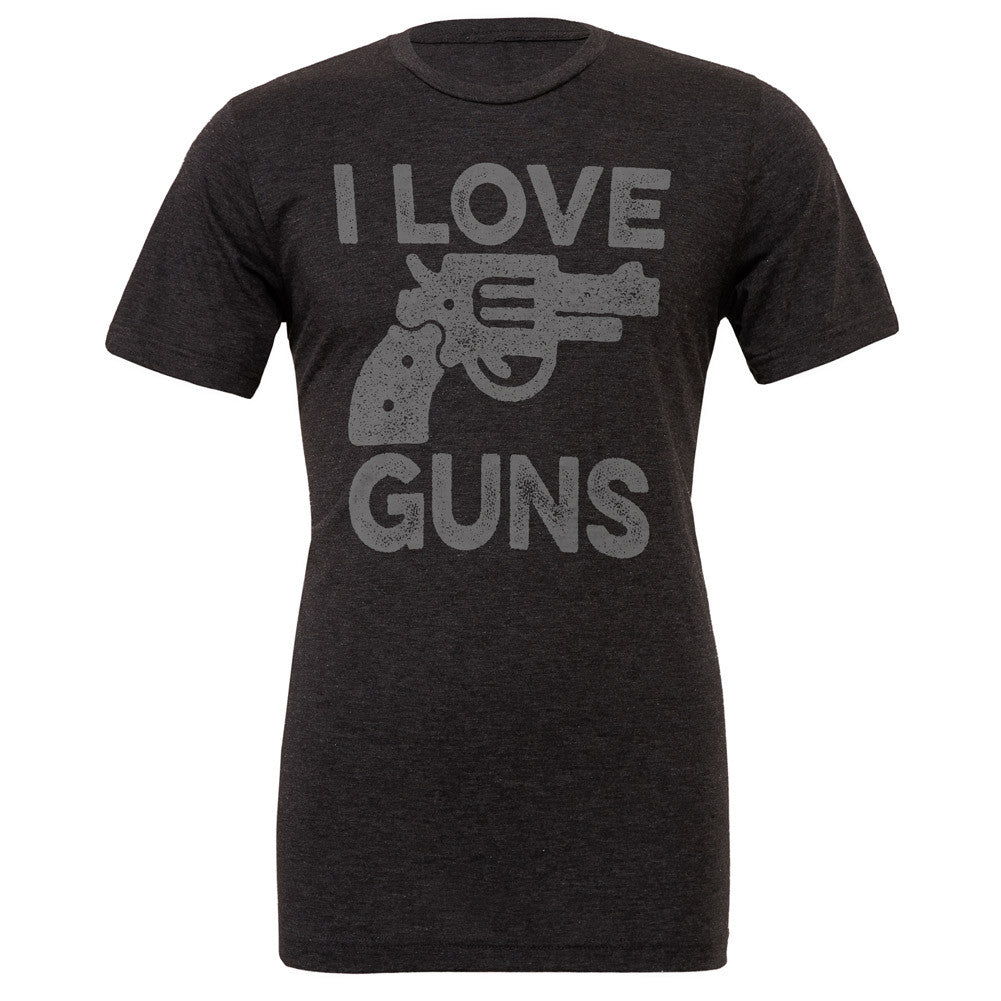 I Love Guns Triblend Athletic T-Shirt