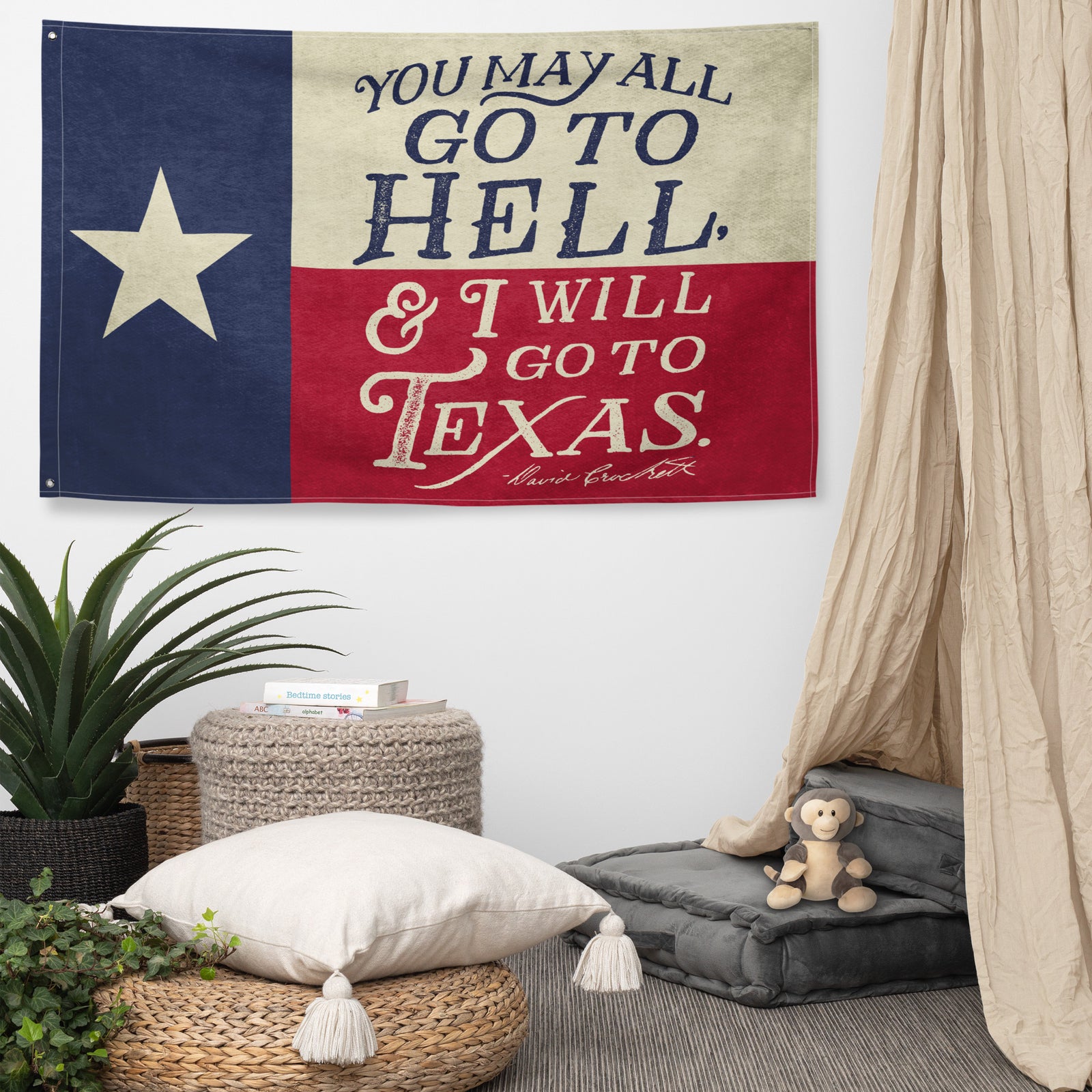 I Will Go To Texas Davy Crockett Quote Texas Flag