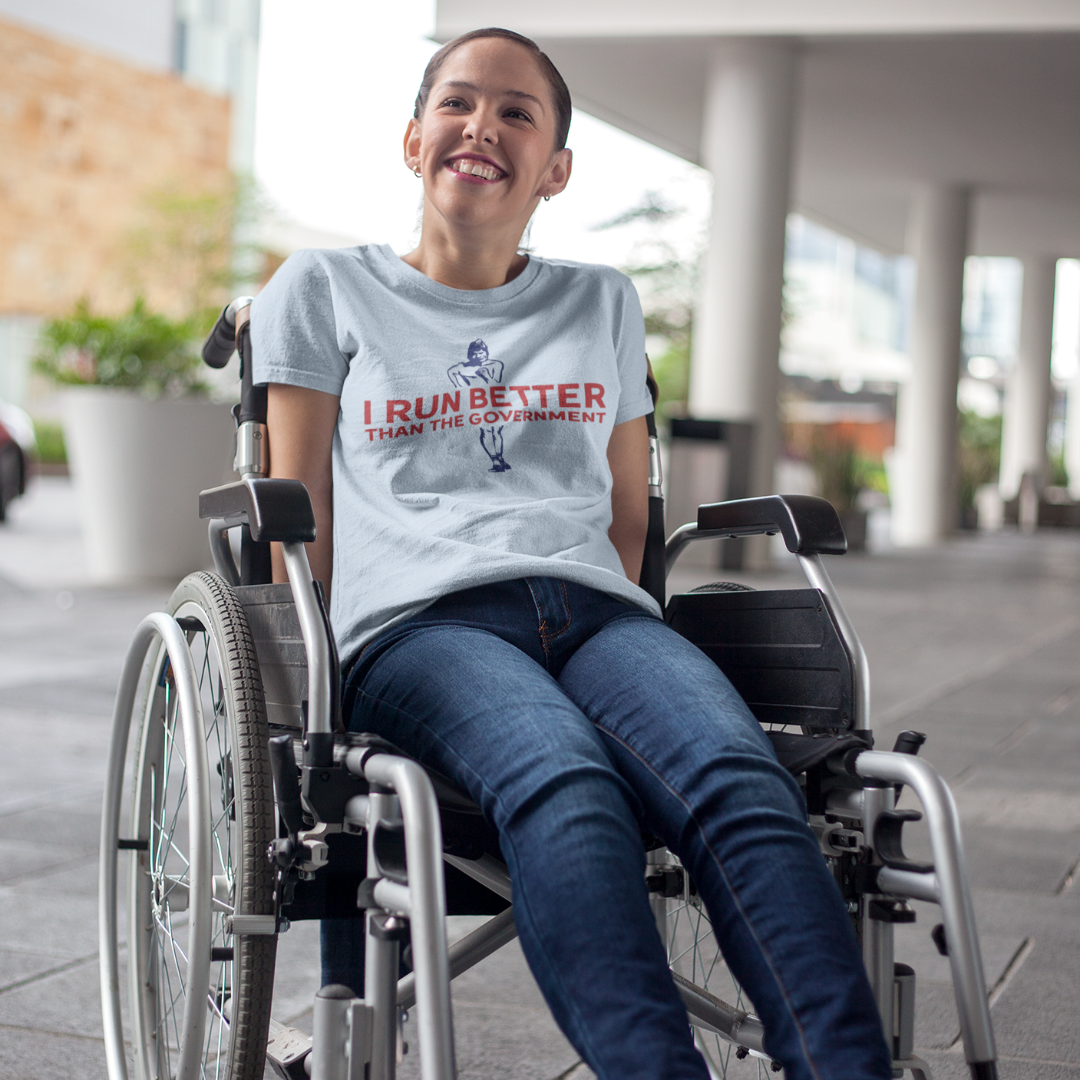 I Run Better Than the Government Athletic T-Shirt