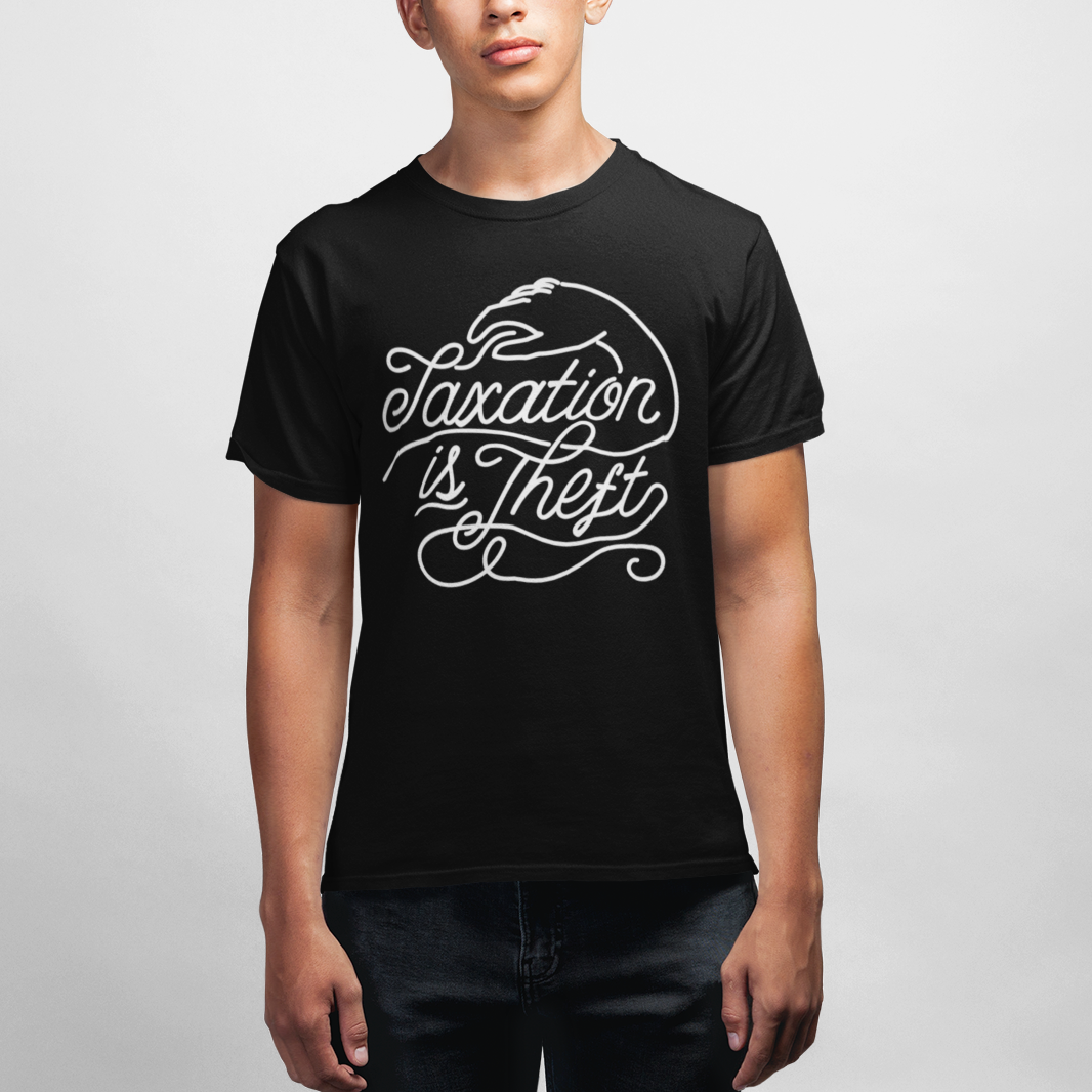 Taxation Is Theft Script T-Shirt