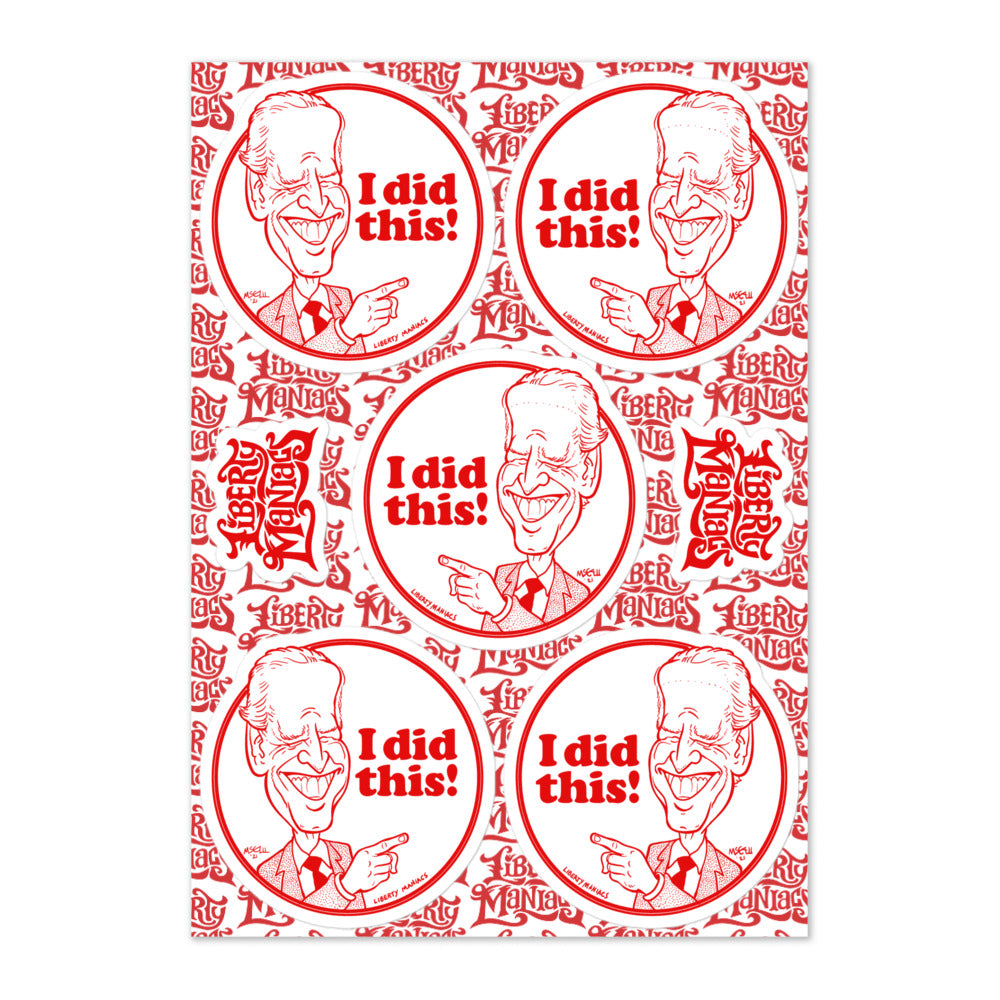 Joe Biden I Did This Inflation Sticker sheet