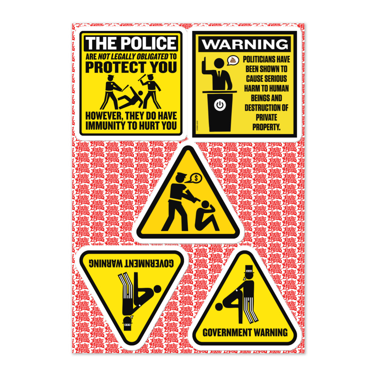 Government Warning Sticker Sheet
