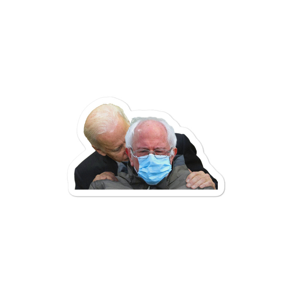 Biden Sniff Bernie at Inauguration Sticker