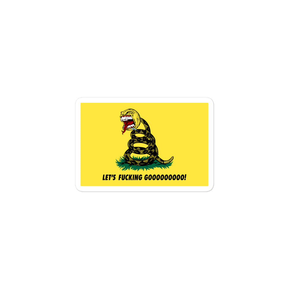 Let's Fucking Gooooo Gadsden Flag Sticker