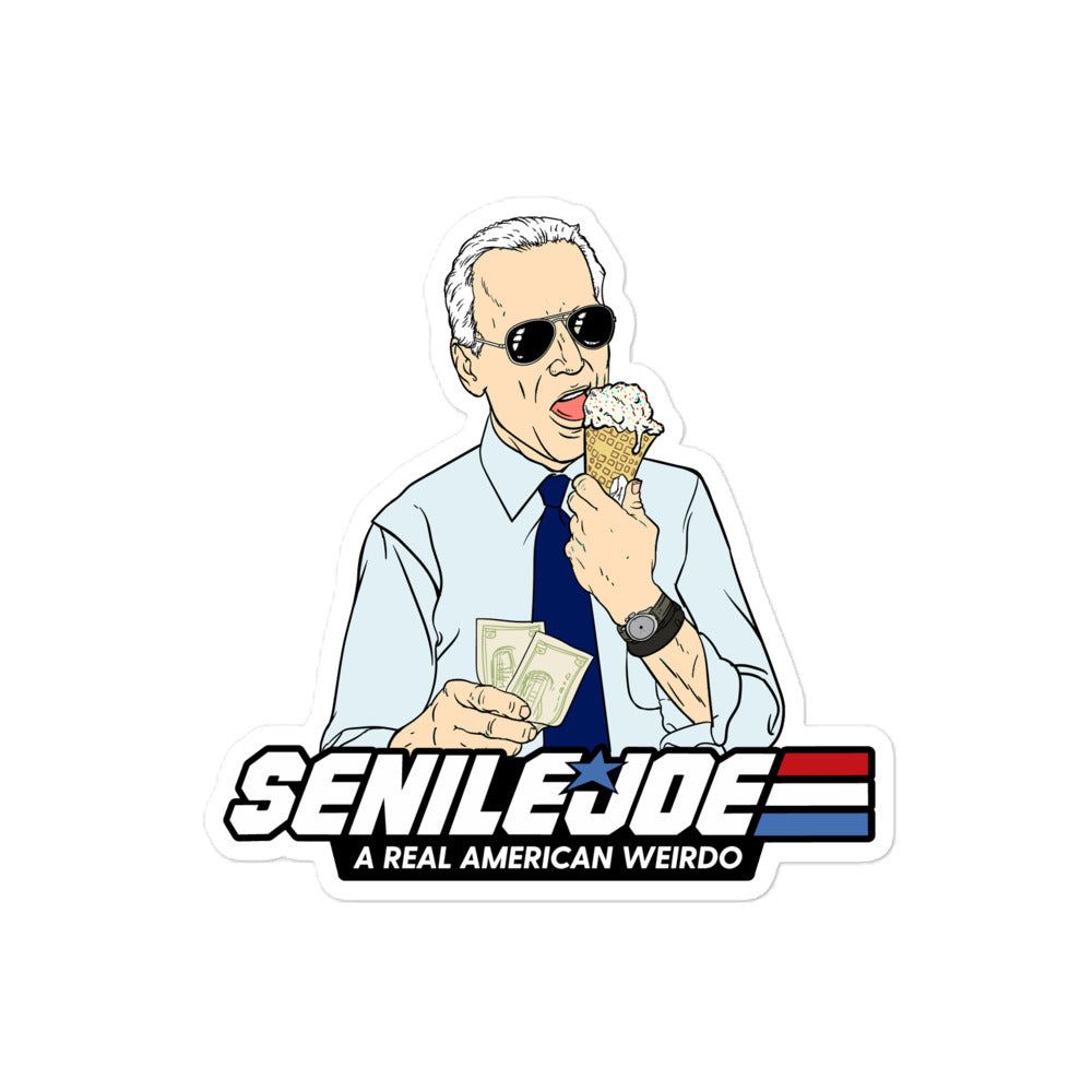 Senile Joe Ice Cream Biden Stickers