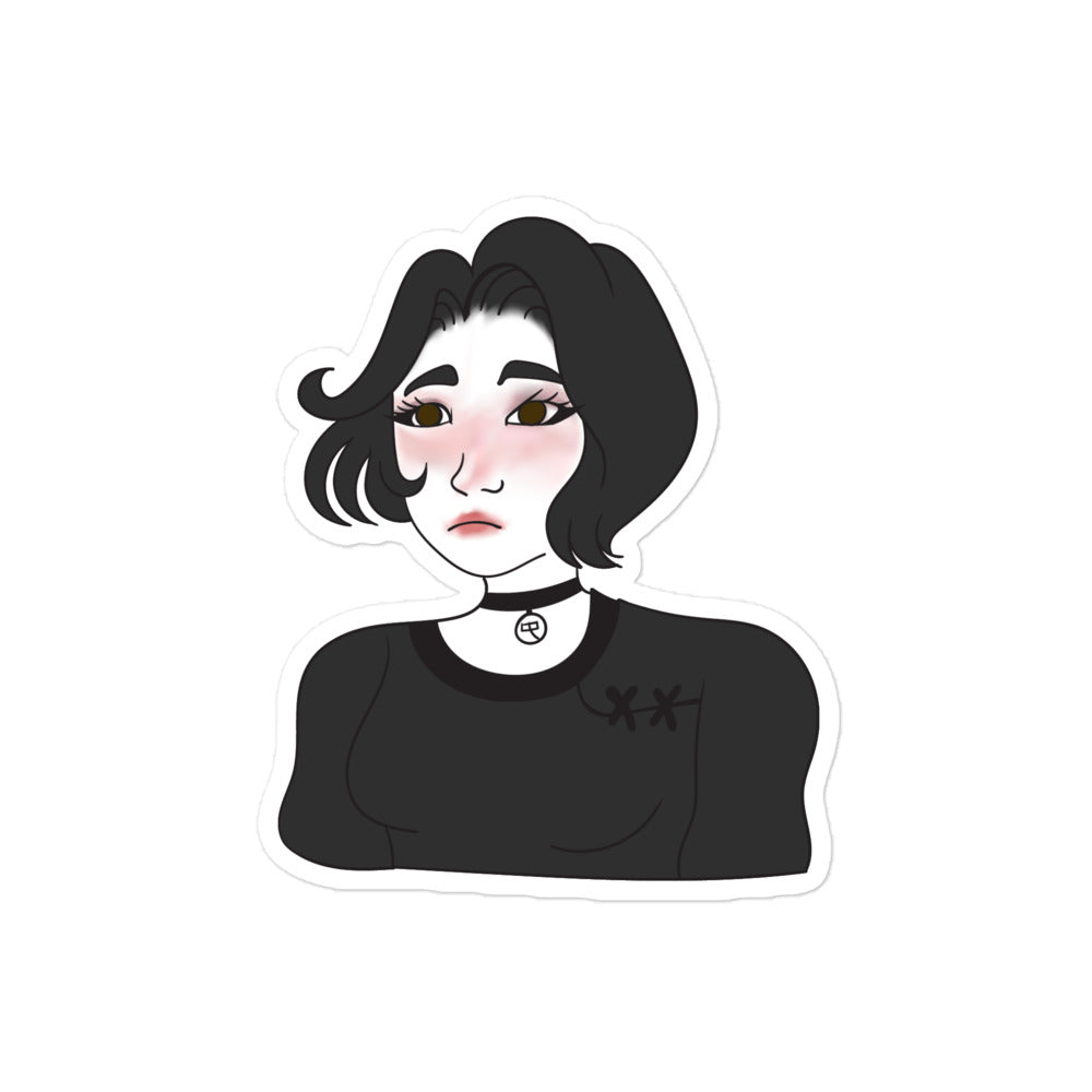 Doomer Girl Meme Sticker