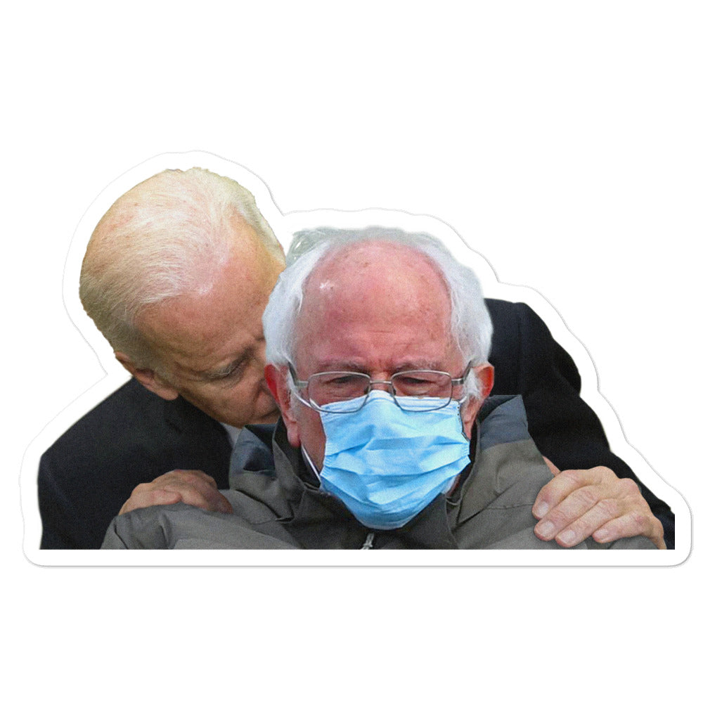 Biden Sniff Bernie at Inauguration Sticker