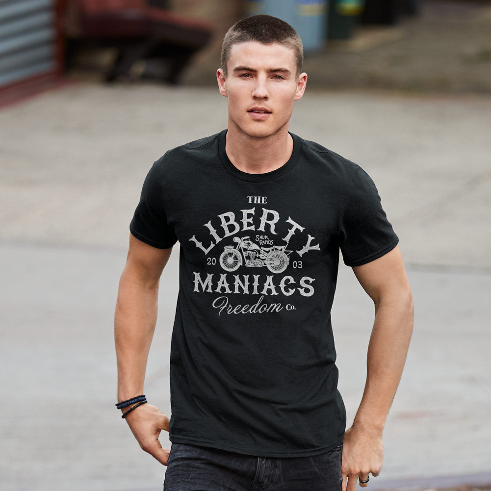 Liberty Maniacs Graphic Vintage Biker Tee