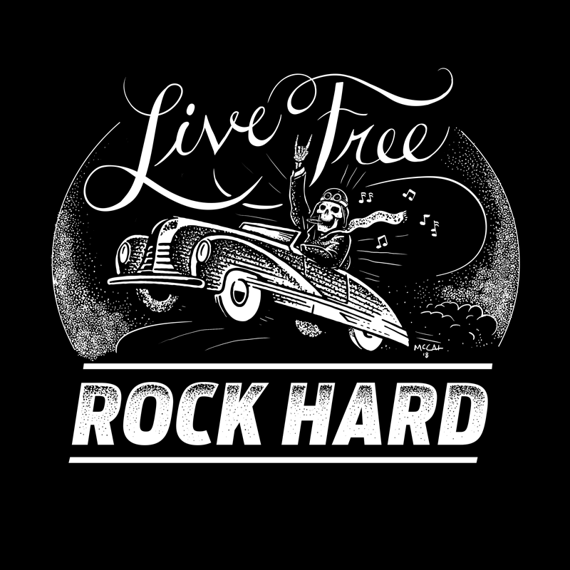 Live Free Rock Hard Graphic T-Shirt