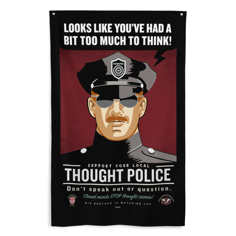 Thought Police Wall Flag