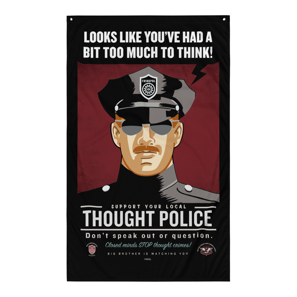 Thought Police Wall Flag