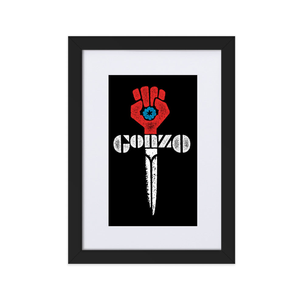 Gonzo Fist Framed Print With Mat