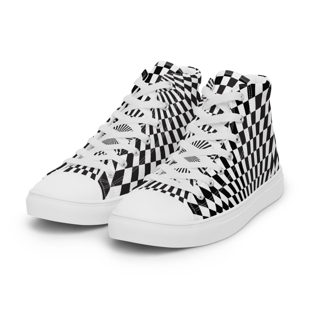 Illusion Men’s High Top Canvas Shoes