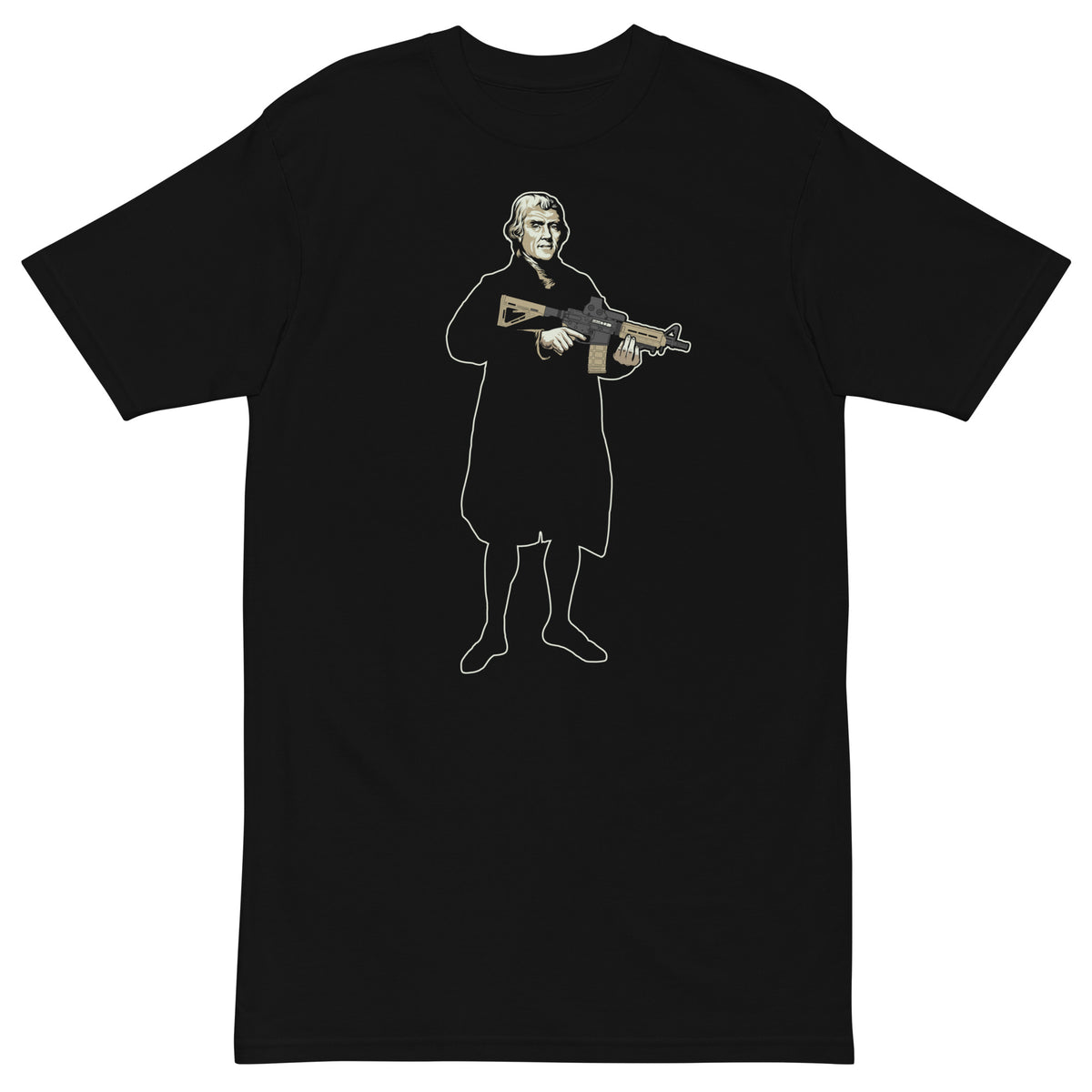 Thomas Jefferson With An M4 Men’s Heavyweight Men&#39;s T-Shirt