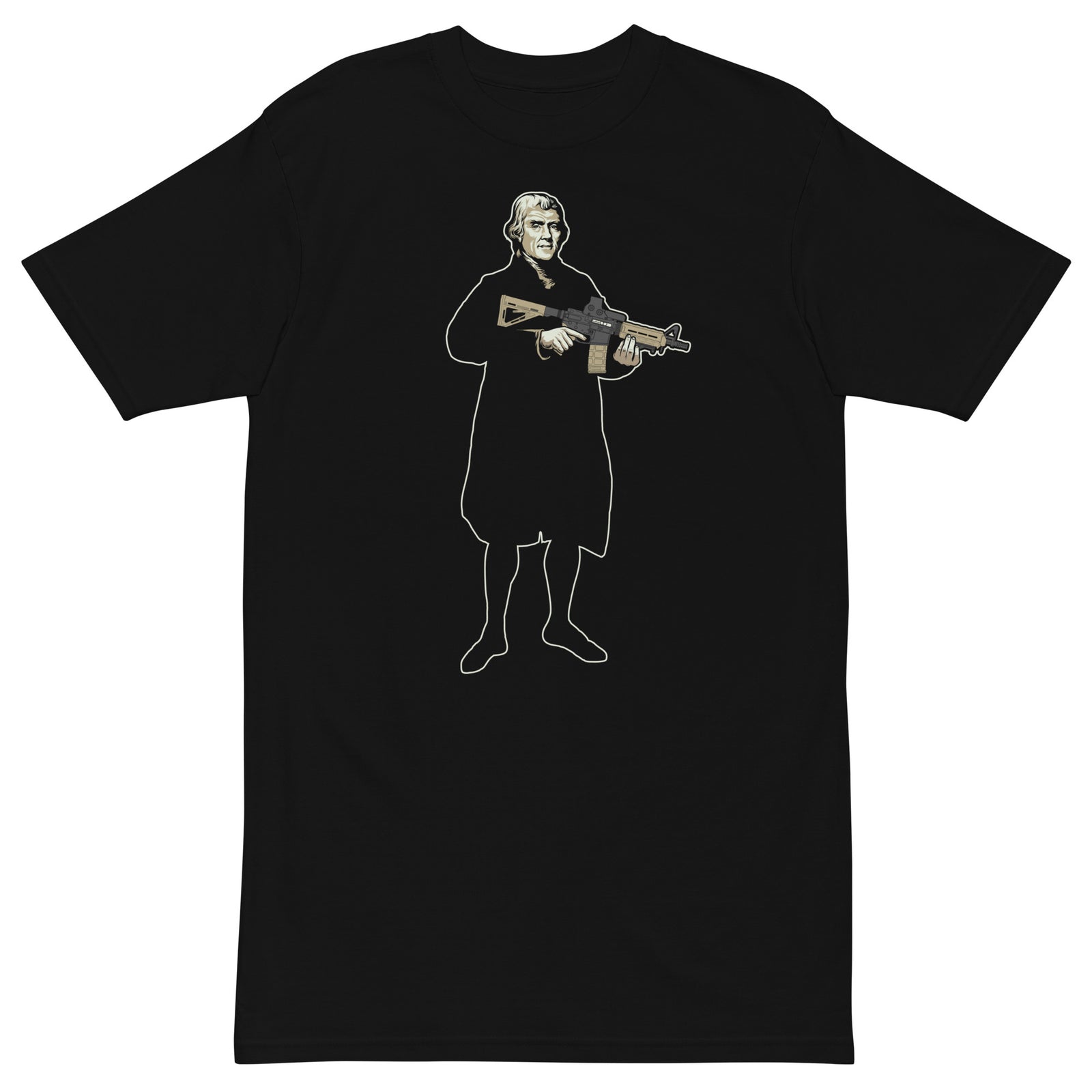 Thomas Jefferson With An M4 Men’s Heavyweight Men's T-Shirt
