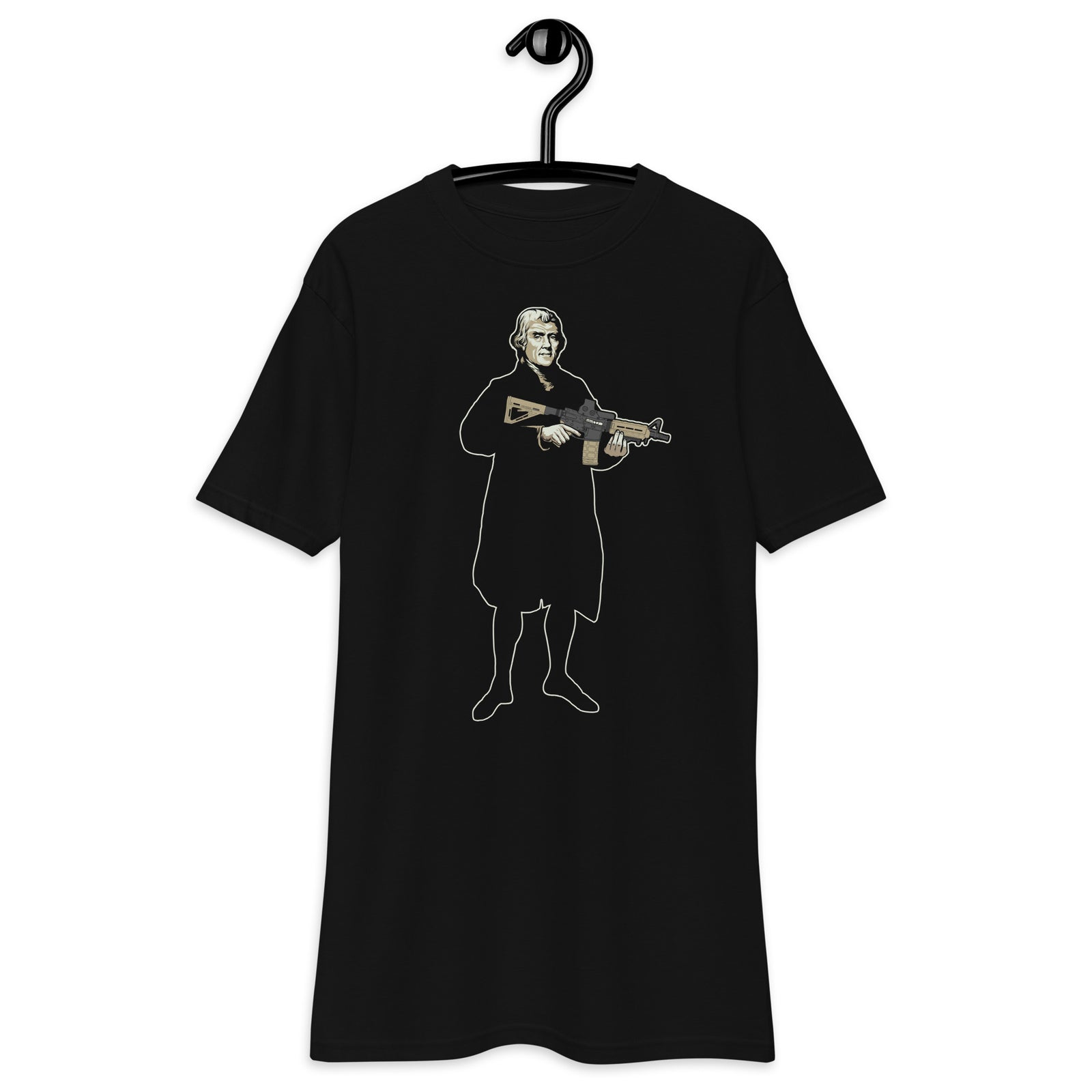 Thomas Jefferson With An M4 Men’s Heavyweight Men's T-Shirt