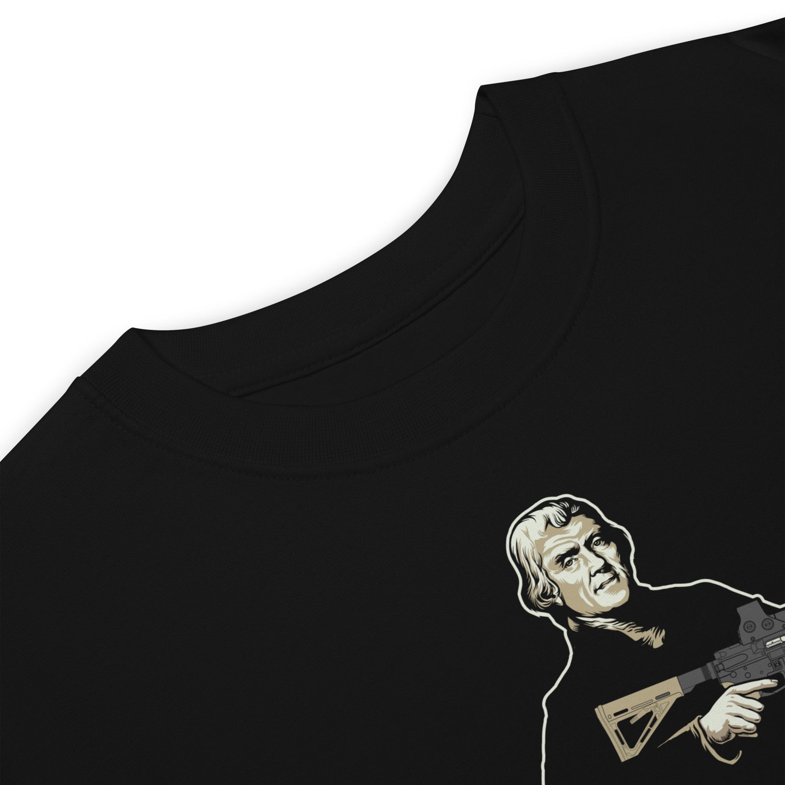 Thomas Jefferson With An M4 Men’s Heavyweight Men's T-Shirt