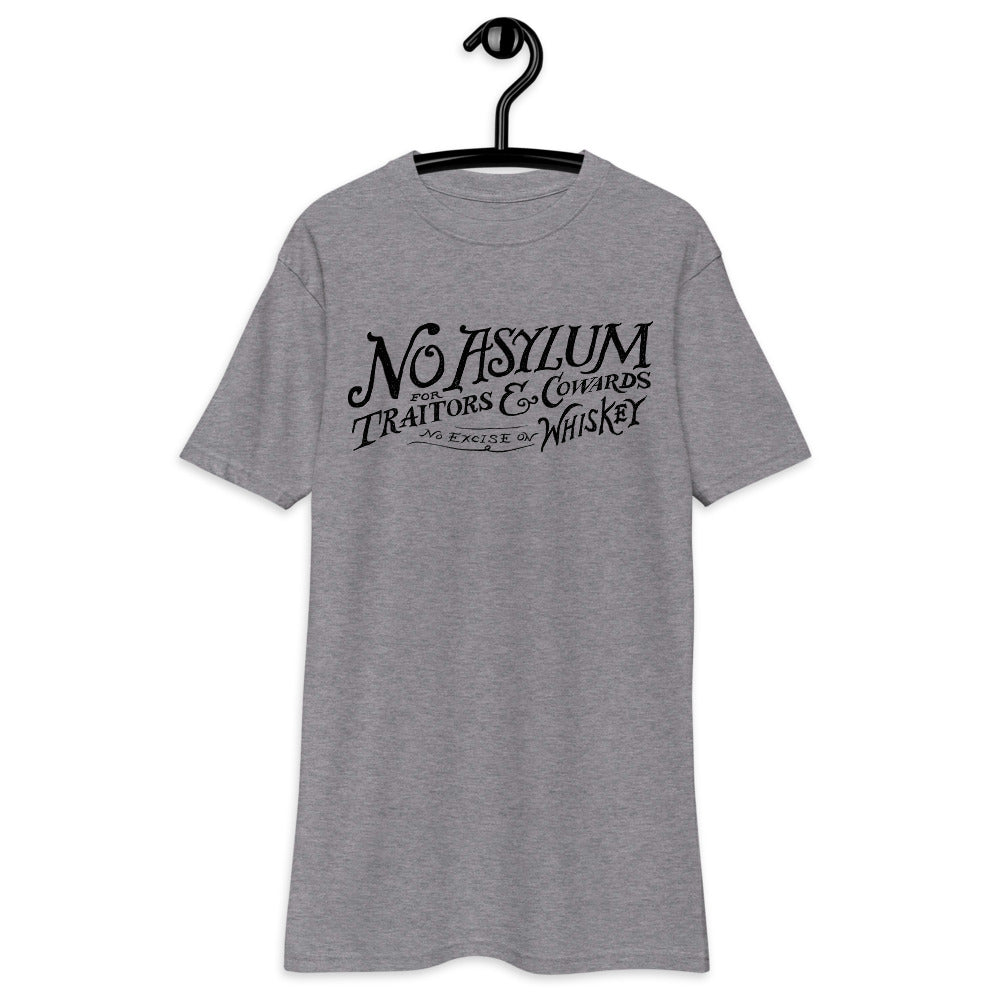 Whiskey Rebellion No Asylum Men’s Premium Heavyweight Tee