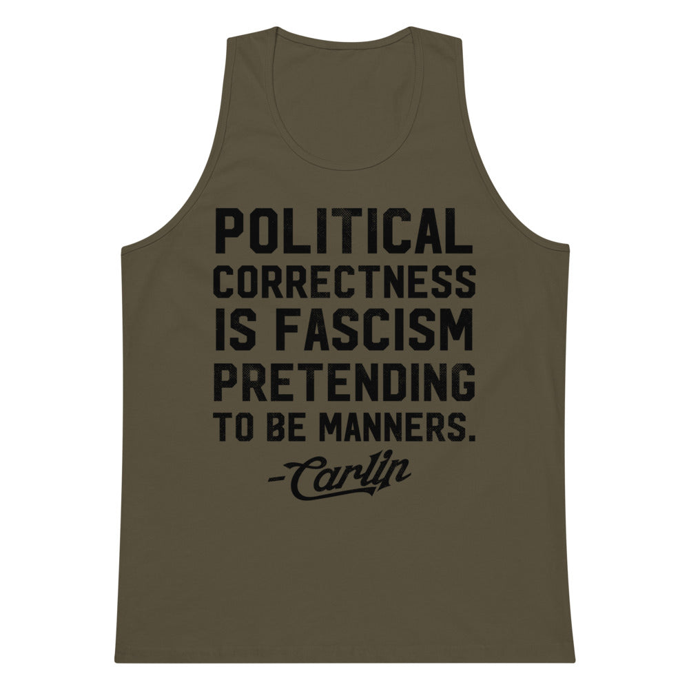 George Carlin Political Correctness Quote Men’s Gym Tank Top