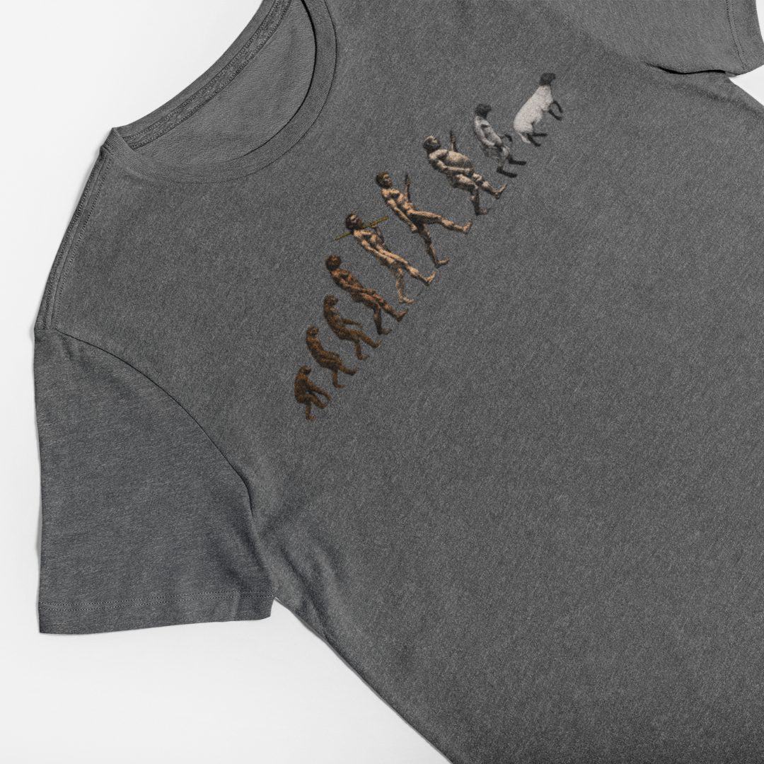 March of Devolution Sheeple Tri-Blend Track Shirt