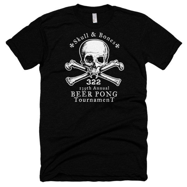 Skull And Bones Illuminati Beer Pong Triblend Tees