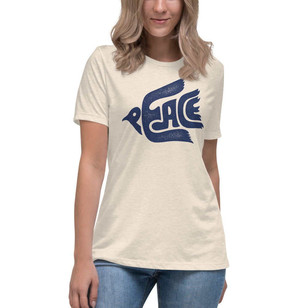 Peace Dove Women's Relaxed Graphic T-Shirt