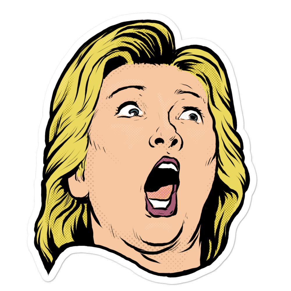 Hillary O Face Sticker