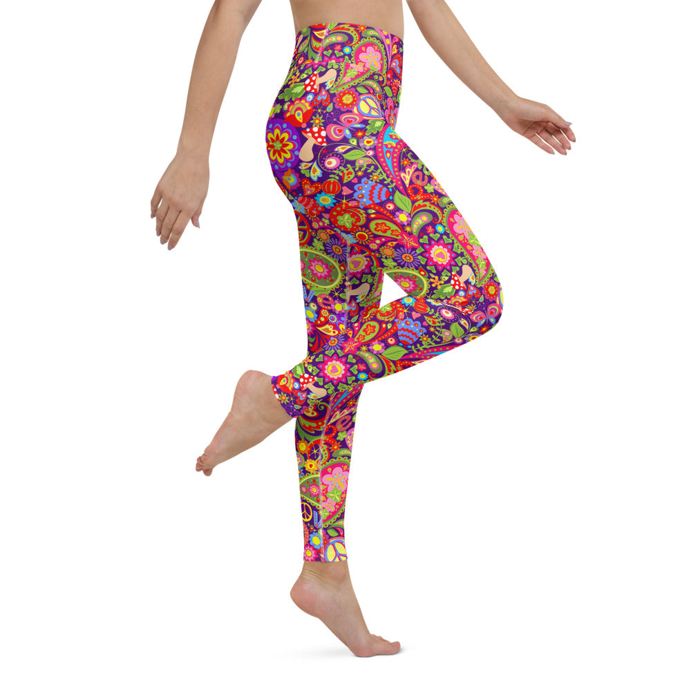 Psychedelic Print Liberty Maniacs Yoga Leggings