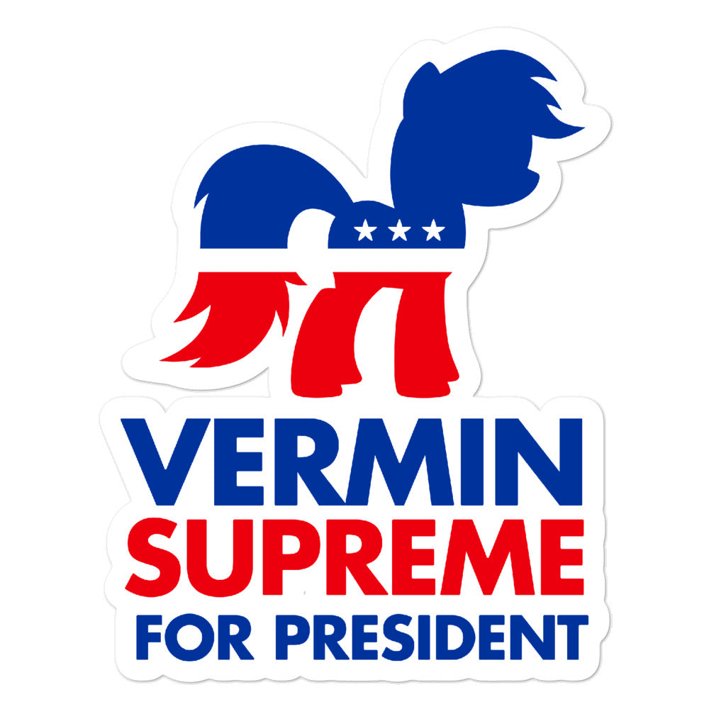 Vermin Supreme for President Pony Sticker