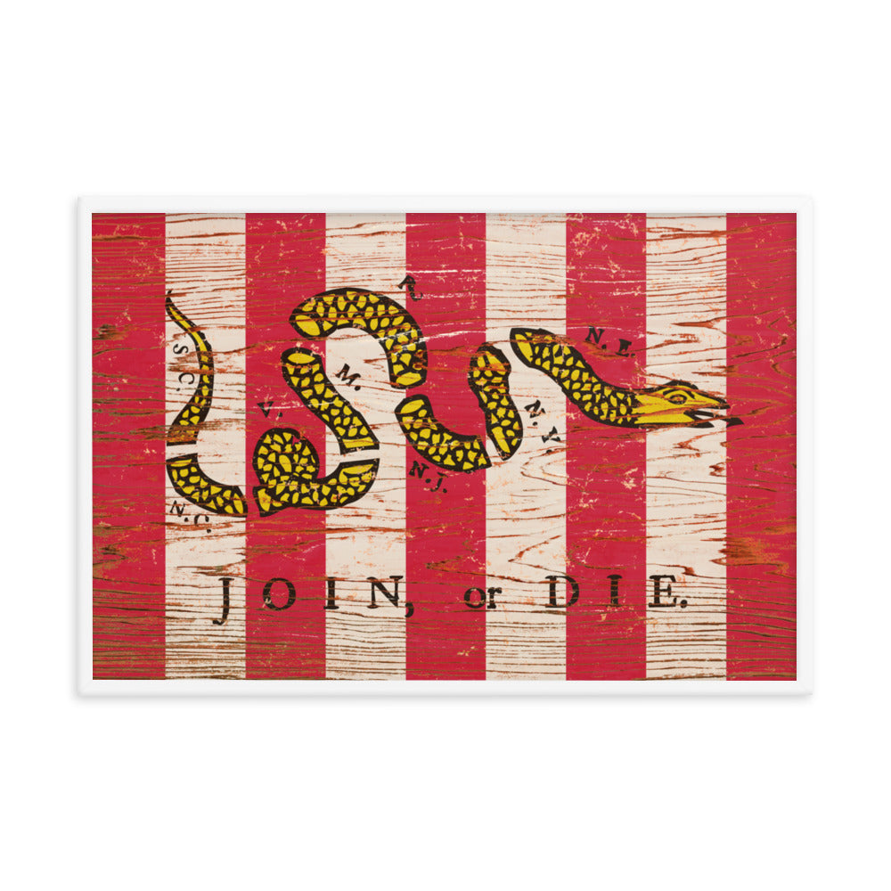 Join Or Die Sons of Liberty Framed poster