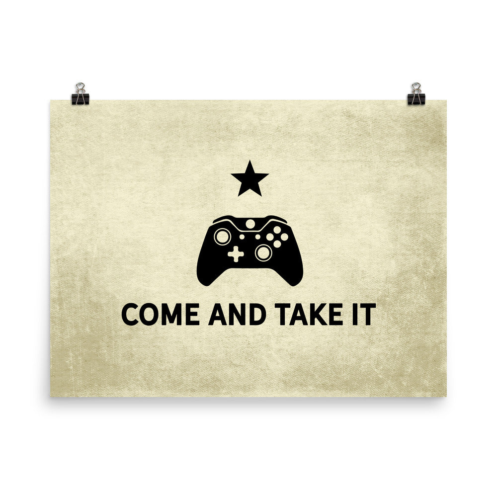 Come And Take It Gaming Controller Gonzalez Flag Print