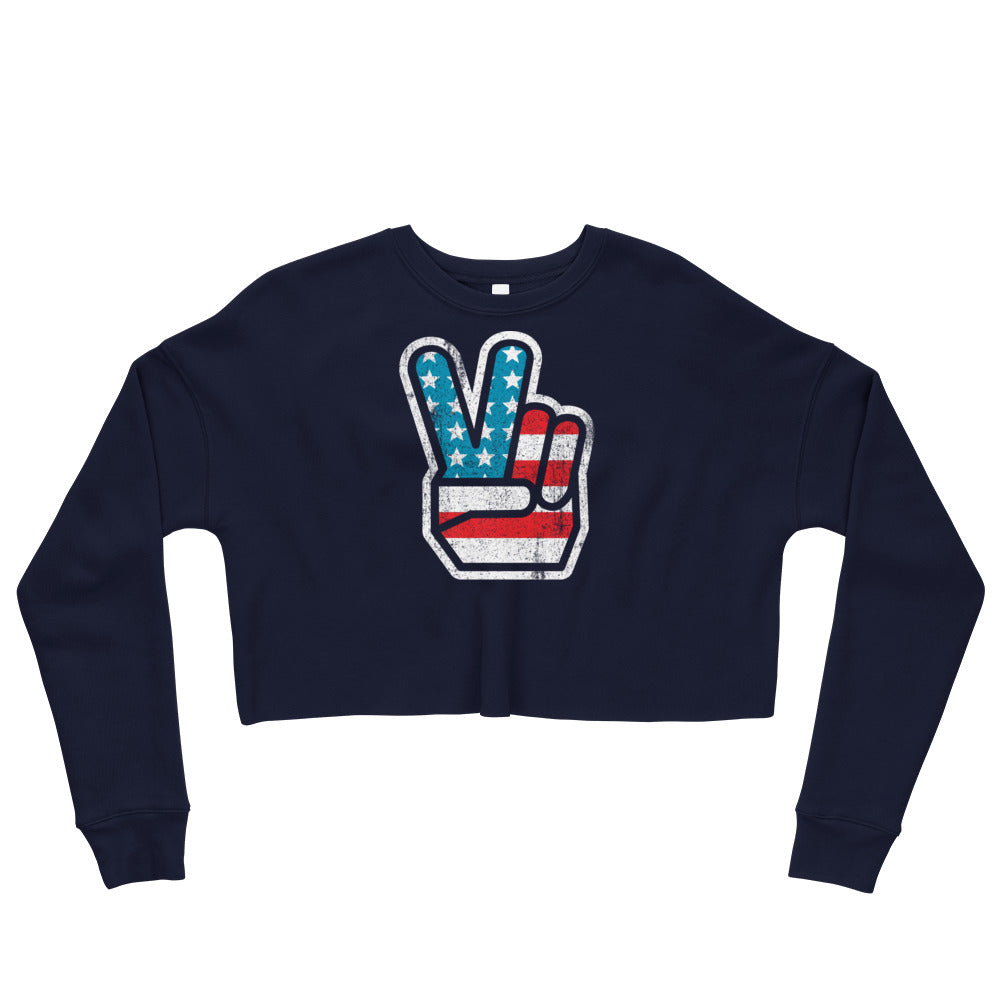 American Peace Sponge Fleece Crop Sweatshirt