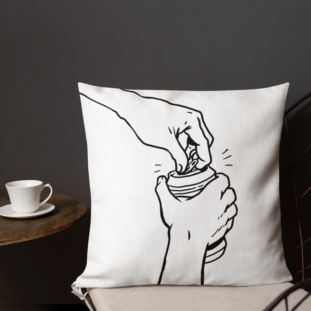 Cracking A Beer Premium Pillow