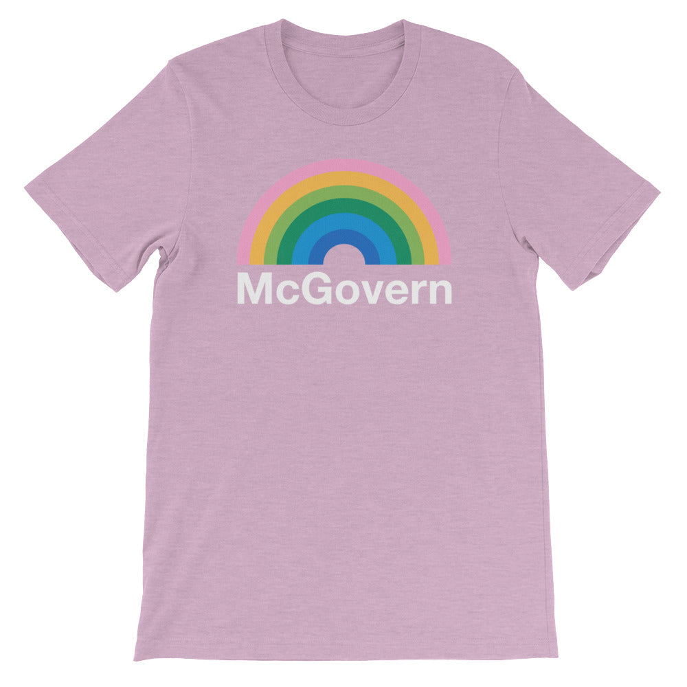 McGovern Vintage Rainbow 1972 Presidential Campaign Short-Sleeve Unisex T-Shirt