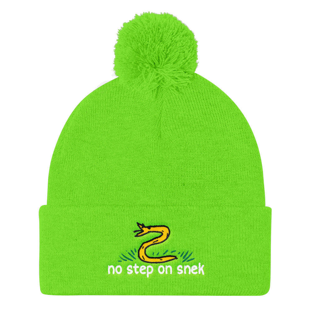 No Step On Snek Pom Pom Knit Cap