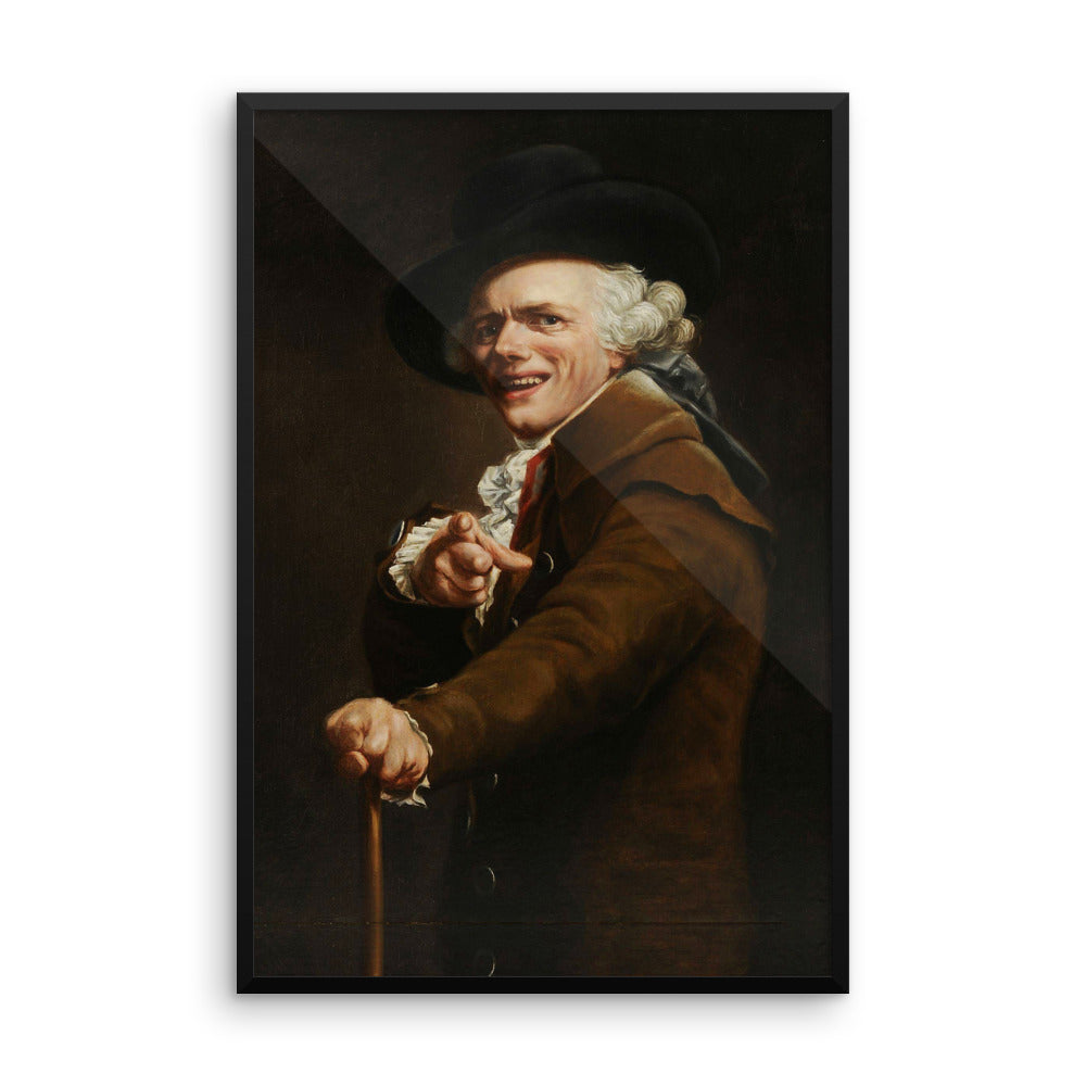 Portrait de l'artiste sous les traits d'un moqueur Framed Print